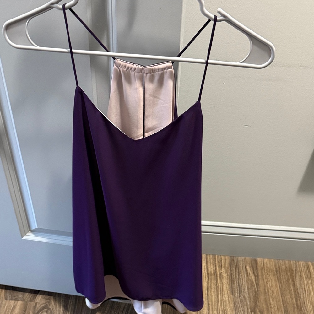 Express Purple Reversible Blouse Tank Top